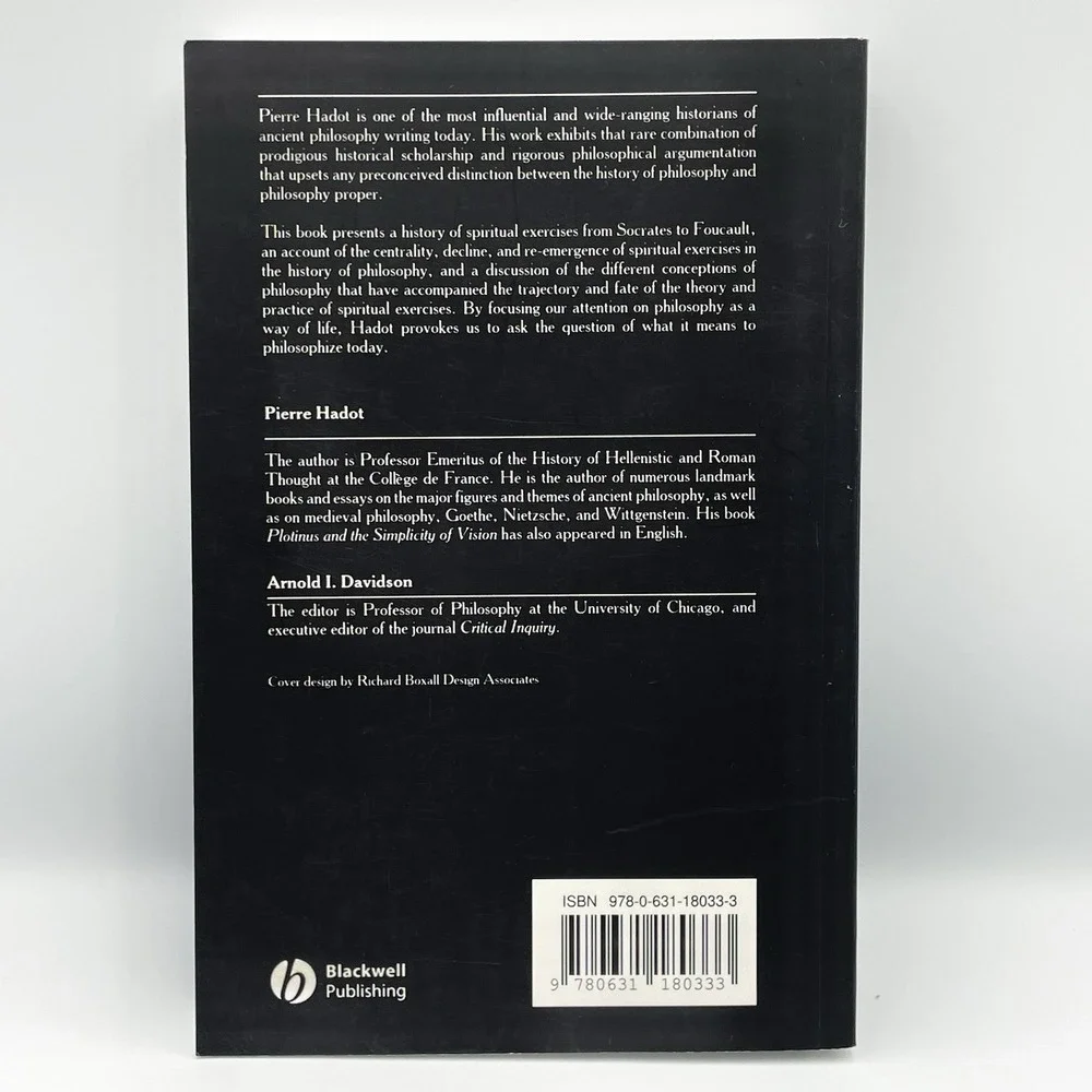 Pierre Hadot Philosophy as a Way of Life Paperback‎ 2008 Blackwell